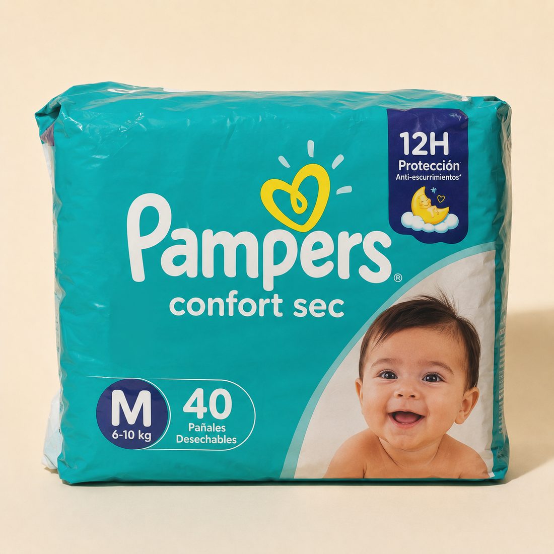 Pañales desechables, talla M · 40 u